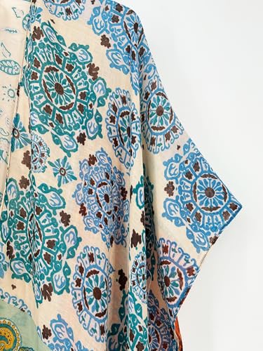 Image of Spicy Sandia Kimonos for Women Floral Beach Cover Up Loose Swimsuit Bathing Suit Coverup Cardigan for Summer Swimwear