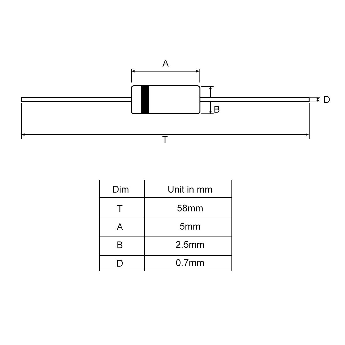 E-Projects - 1N4007 Diode, DO-41, General Purpose Silicon Rectifiers, 1A, 1,000V (Pack of 100 pcs)