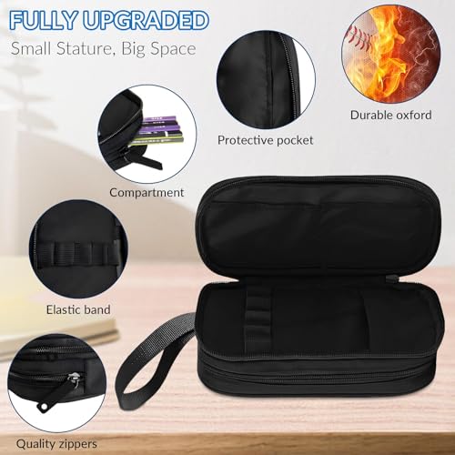 Image of TILYTADLY Large Pencil Case for Boys - Baseball Boys Pencil Pouch with Zipper Compartments - Big Capacity Pen Box Pen Bag Organizer with Keychain for Kids Teens School