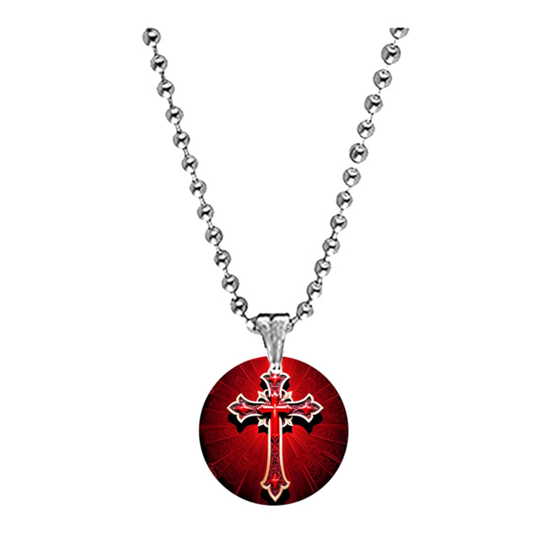 Abhiora FashionLord Jesus Holy Cross Bead Chain Acrylic Religious Pendant for Men Women Christian Faith Acrylic Charm Spiritual Gift Prayer Church Festival Accessory-picture-37
