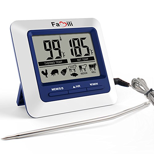 Famili MT004 Digital Electronic Kitchen Food Cooking Meat Thermometer for BBQ Oven Grill