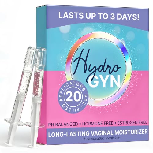 Hydro GYN Vaginal Moisturizer | Long Lasting for Vaginal Dryness & Irritation | Hyaluronic Acid & Vitamin E | Feminine Care Hormone Free | Pre and Post Menopausal I 20 Count