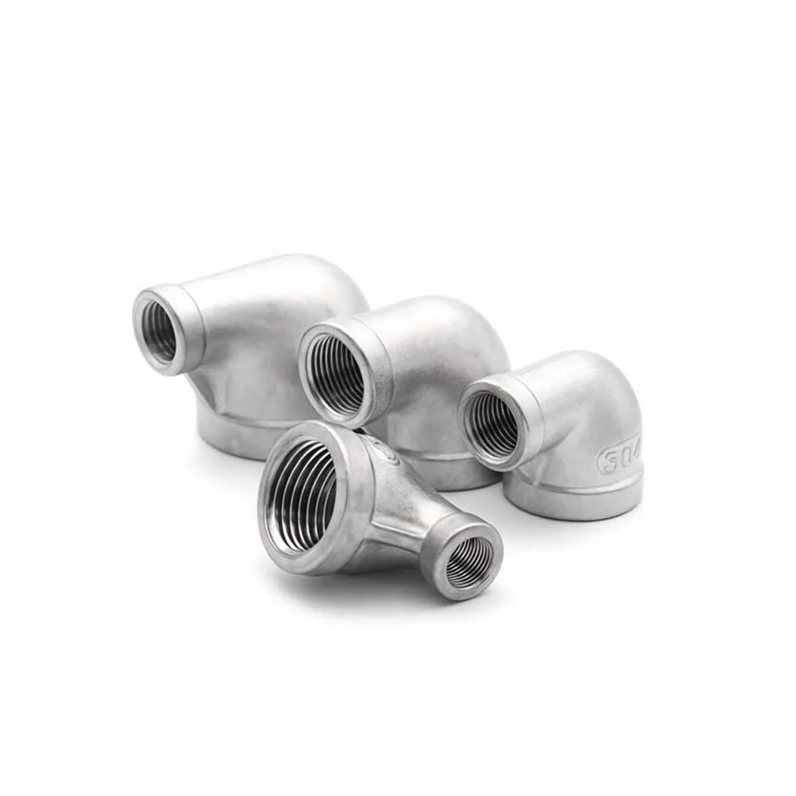 BHBHCPZGR 1pc 1-1/2"-1/2" BSP Thread Pipe Fittings 90 Degree Angled Stainless Steel SS304 Female Threaded Reducer BHBHCPZGR