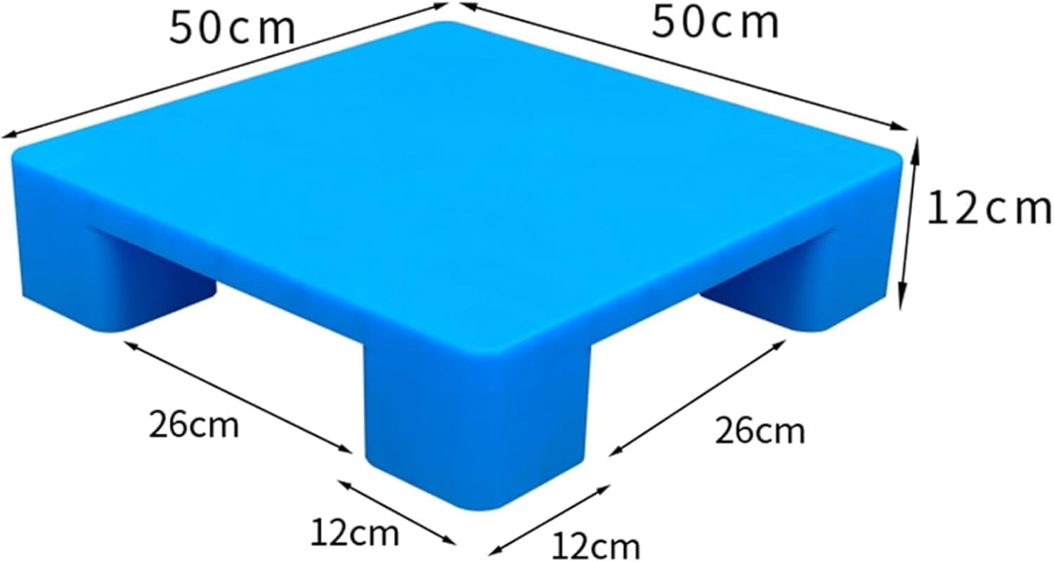 Plastic Pallets for Basement, Stackable Floor Pallet, Small Pad, for Warehouses Factory Workshop(Blue)