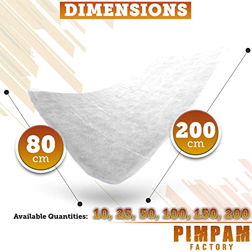 PimPam Factory - Vliesstoffs Einmal Bettwäsche 80 x 200 cm - Nicht verstellbare Einweg Bettwäsche - Flüssigkeitsabweisend - Einweglaken Ideal für Sondergrößen - Hergestellt in EU - Packung 10 - Image 5