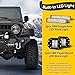 BoardRoad Front Bumper Rock Crawler Bumper Fits 1987-2006 Wrangler TJ YJ Textured Black with 4 Led lights D-Ring