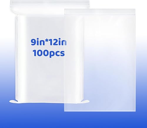 Miniatura 10 de Bolsas de polietileno con cierre de plástico transparente de 12 x 15 pulgadas con cierre resellable, paquete de 100 unidades