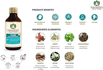 Maharishi Ayurveda Kasni Cough Syrup with Kanth Sudha | Ayurvedic Cough Syrup | For All Types Of Cough & Chronic Cough | Non-Drowsy | Non- Habit Forming| Non-alcoholic (100 ml (Pack of 1))