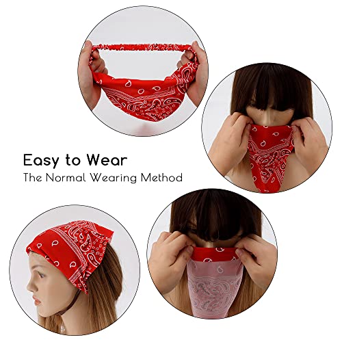 Tobatoba TOBATOBA-EF5308 Hairband, 5 Pcs Bandanas For Women Elastic Headbands, Hair Kerchief Head Scarf, Non Slip Paisley Headbands Hair Accessories thumb #3