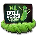 XL Dough Putty - Cool Dill Pickle Design - Stress Relief Toy for Women - Glow-in-The-Dark, Green, Real Dill Infused