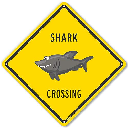 PetKa Signs and Graphics PKAC-0300-NA_10x10C` Shark Crossing" 10x10C` A~jETC