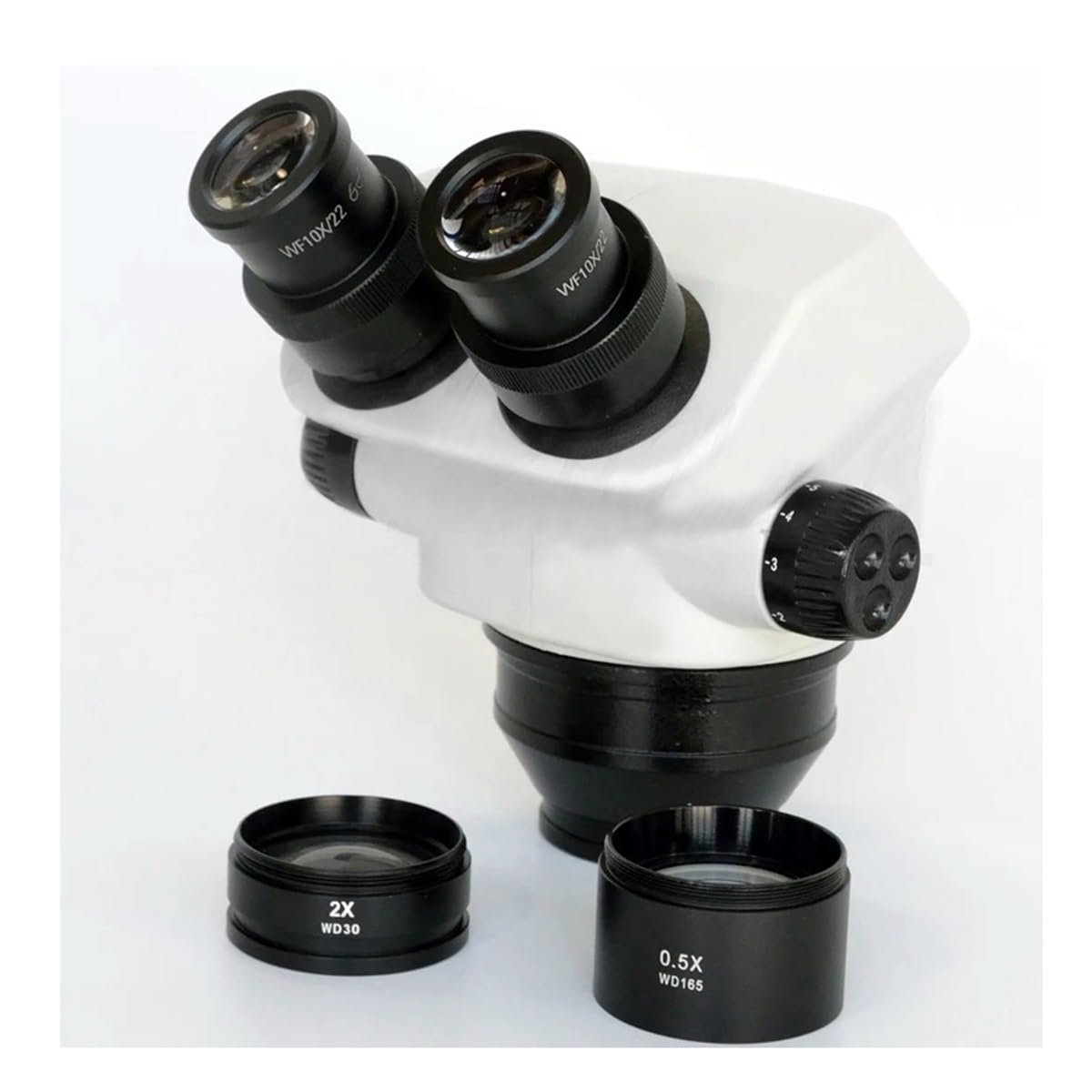 Microscope 3.5X-100X 0.5X 2.0X Binocular Stereo Microscope Head WF10X/22mm Eyepiece Large Field of View(3.5X-100X 0.5X 2.0X)