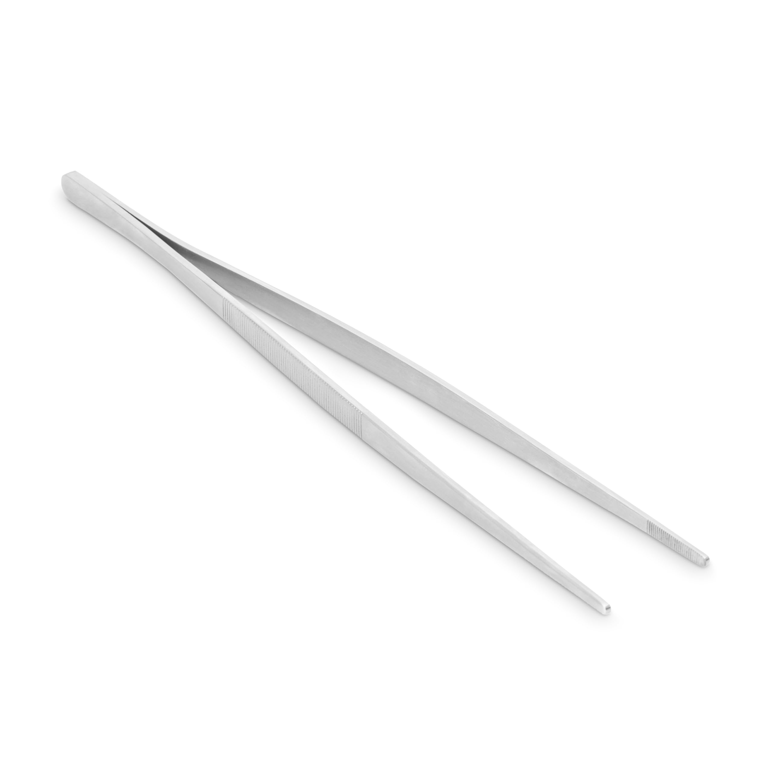 Weber Spitzzange (30cm), aus Edelstahl, ideal zum Wenden von feinem Grillgut wie Spargel, Garnelen, Muscheln oder Gemüse - Silber (6208)
