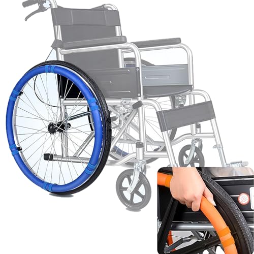 Housses de jante pour fauteuil roulant, housse de fauteuil roulant de sport, installation facile, prise en main confortable, convient pour toutes les saisons