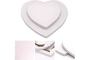 Heart-Shaped White Canvas Board for Artistic Expressions