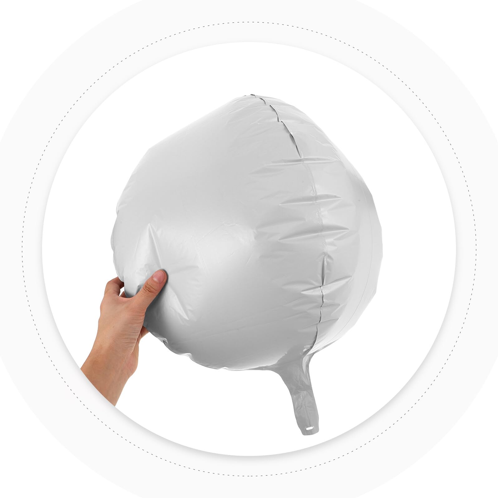 ERINGOGO 20 Piezas Globo Tridimensional De Película De Aluminio Globo De Boda Decoraciones De Fiesta De Graduacion Suministros Para Fiesta De Cumpleaños White