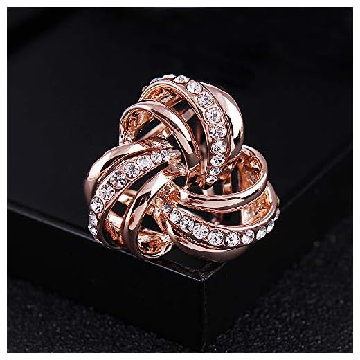 Ogquaton Moda Coreana Flor de Cristal Triple Anillo Bufanda de Seda botón Auténtico Chapado en Oro de Grado Superior Lady 's Diamond Bufanda botón mantón