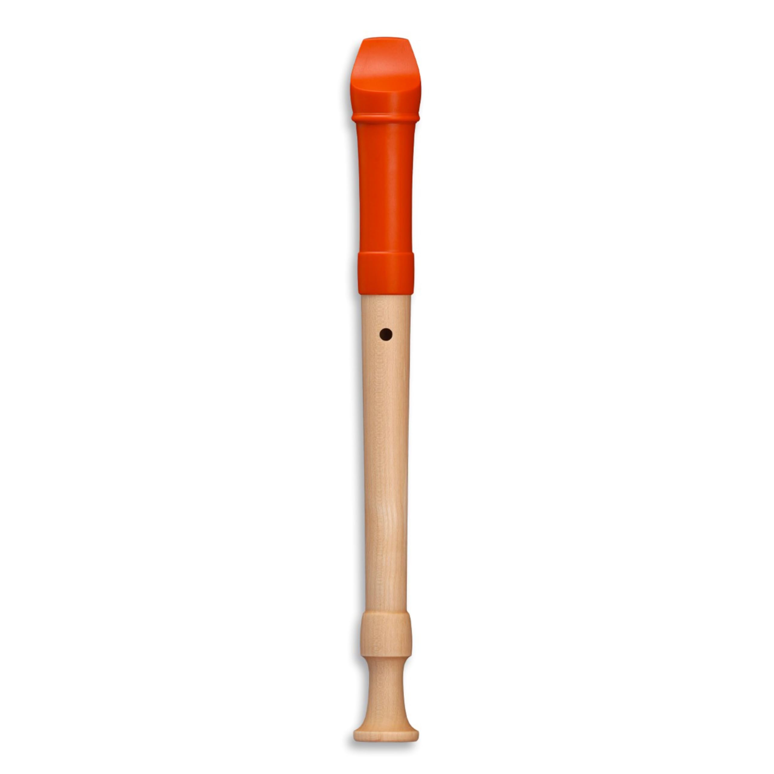 Mollenhauer 17314 Fipple Sopranblockflöte, Digi, orange, deutsch Einf. - Flauto dolce soprano (moderno)