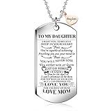 To My daughter from mom I Want You To Believe Love Mom Dog Tag Military Air Force Navy Coast Guard...