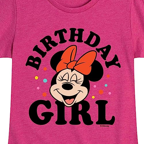 Disney - Mickey & Friends - Minnie Birthday Girl - Toddler and Youth Girls Short Sleeve Graphic T-Shirt3