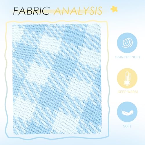 Image of Kawaii Cartoon Cardigan Sweaters for Women Girls Long Sleeve Open Front Knit Cardigans Plaid JK School Uniform
