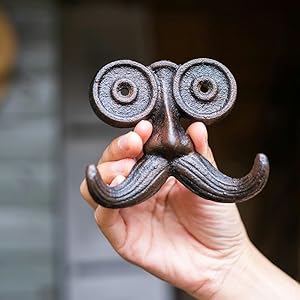 2 Pack Wall Hooks Cast Iron Mustache Hook Vintage Coat Hook Wall Mounted Coat Hooks Country House Double Hook Suitable for Garden Kitchen Utensils(Vintage Black) 2 Pack Wall Hooks Cast Iron Mustache Hook Vintage Coat Hook Wall Mounted Coat Hooks Country House Double Hook Suitable for Garden Kitchen UtensilsVintage Black
