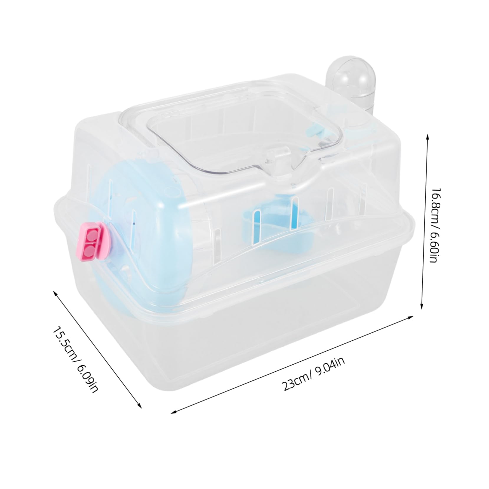 Mipcase Guinea Pig Travel Cage Portable Small Animal Carrier Plastic Hamster Cage Feeding Watering Accessory for Indoor Outdoor