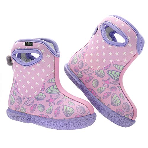 Mcikcc Baby Rain Boots, Waterproof Rubber Boots Con Handle Lightweight Outdoor Boots Multicolored For Infant, Toddler, Girls, Boys, Size 4 #TOP9