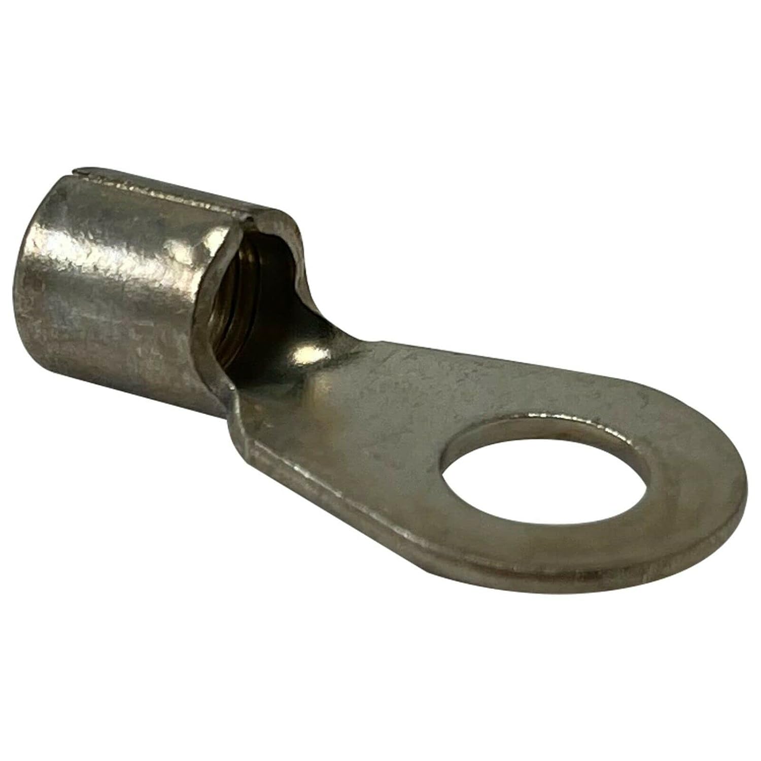 Sherco-Auto 100 Pcs Non-Insulated 6 AWG Gauge Ring Connector - 5/16" Stud Wire Terminal - Pure Copper & V-Grooves Serrations for Strong Crimps & Corrosion Resistance - Made in USA