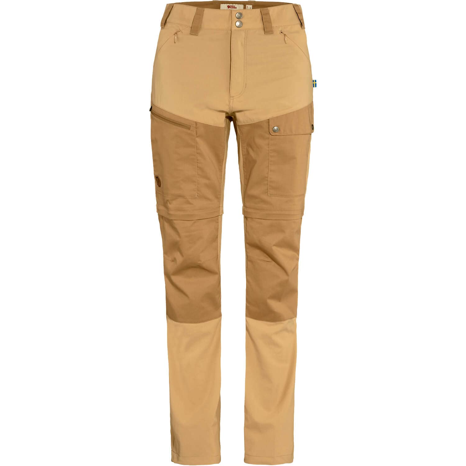 Fjallraven 89834-196-232 Abisko Midsummer Zip Off Trousers W Pants Women's Dune Beige-Buckwheat Brown Size 44