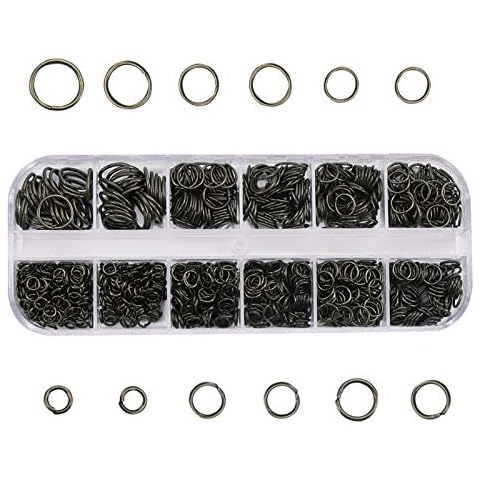 YUANMAO Jump Rings 1030PCS,Open Jump Rings Jewelry Connectors for for Earrings, Bracelets, Necklaces, Chainmaille, Anklets, DIY Projects Black Cover