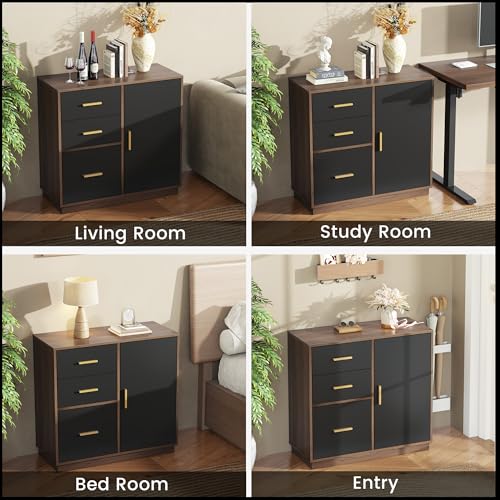 Image of ModernMate Office Storage Cabinet with 3 Drawers, Filing Cabinet for Office