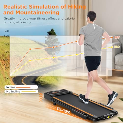 walking pad with 12 incline under desk walking pad treadmill with handle bar amp removable desk workstation 3 in 1 35hp foldable treadmill 300lbs capacity for home office with remote control
