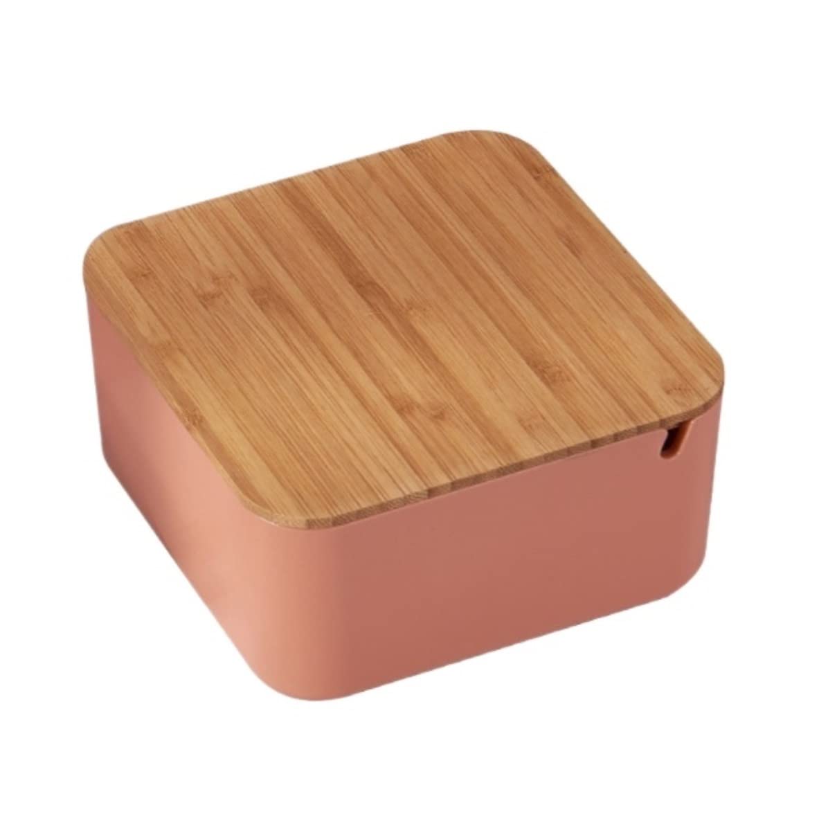 Stojak na Kosmetyki, Pudełko Do Przechowywania Kosmetyków Na Biurko Z Pokrywką Lusterkiem Szminka Pielęgnacji Skóry Organizator Przybory Makijażu Blat Roboczy(Pink)