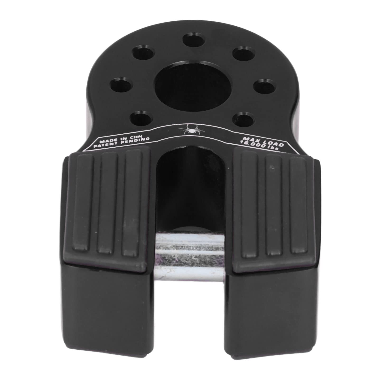 Mingzhe Enlace Plano con Grillete de Cabrestante, Soporte de Carga de 16000 LB con Protector de Goma, Aleación de Aluminio Universal para Camioneta UTV SUV, Compatible con Vehículos Todo (Negra)