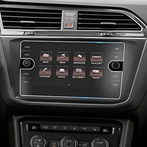 TTCR-II Compatible with Volkswagen Arteon 2019-2024 Atlas Screen Protector Tiguan 2018-2024 and Golf GTI 2018-2021, 8-Inch Touchscreen Tempered Glass Protective Film (For VW SE SEL Models)