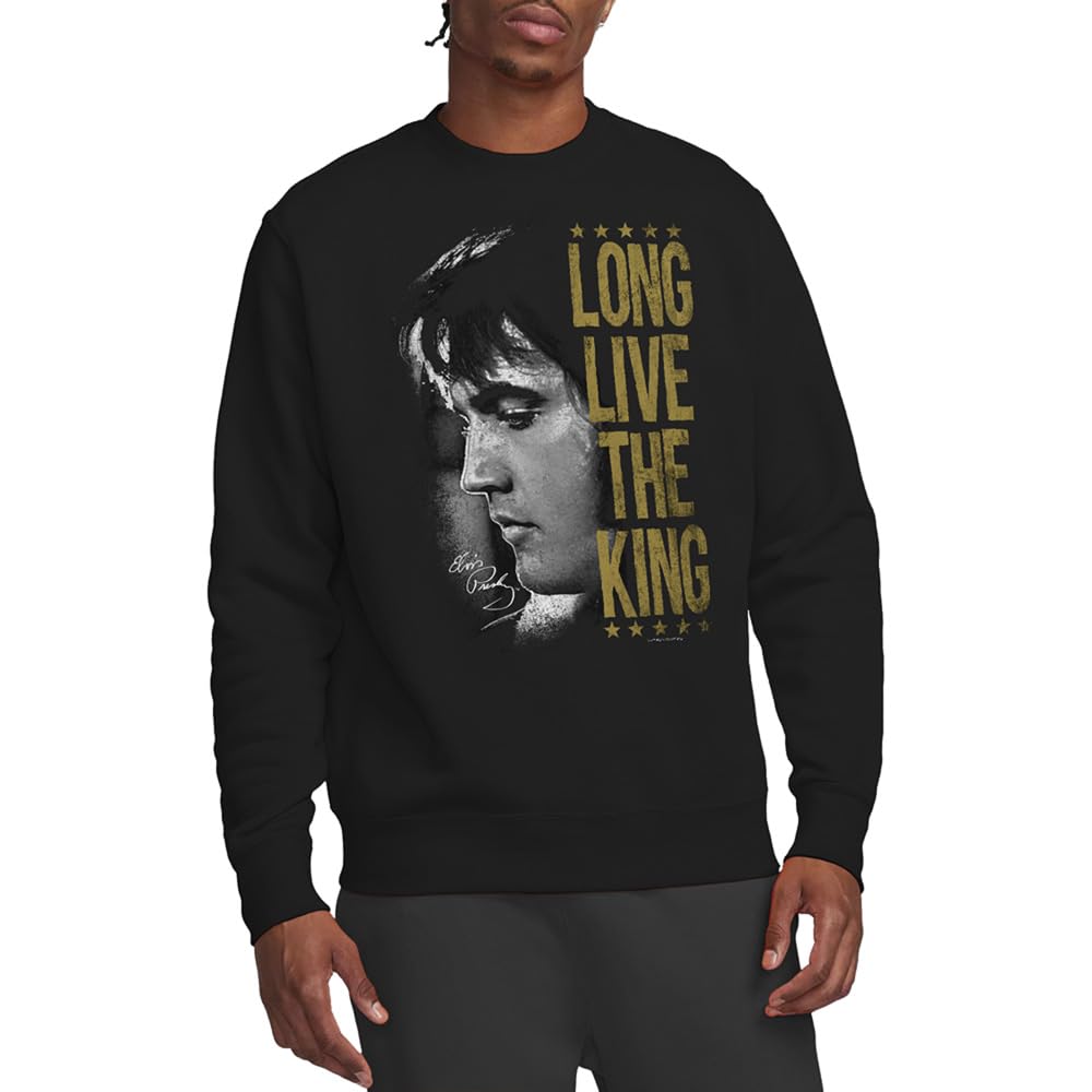 Long Live The King Unisex Sweatshirt, Black, Large