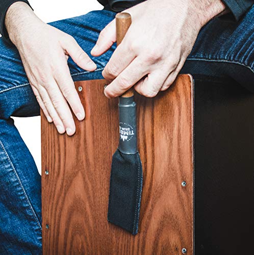 Image of Timber Drum Co. Cajon Mallet to Save Your Hand - MADE IN U.S.A. | Slap Sound Percussion Stick For Congas, Bongos, Djembe - Solid Birch Handle, Weighted Canvas (SINGLE)