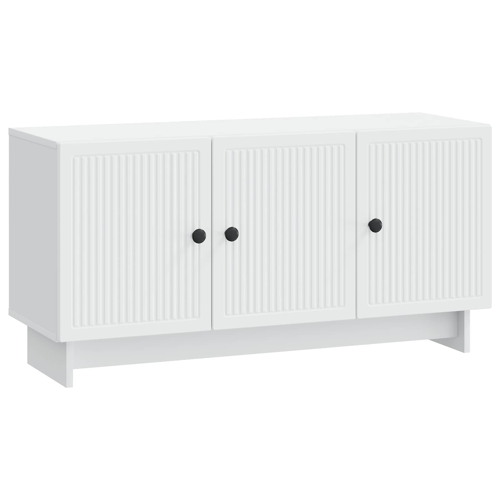 Meuble TV blanc moderne en bois pour optimiser le rangement de votre salon