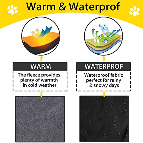 Dog Coat Waterproof Dog Raincoat Cold Weather Reflective Jacket with Soft Fleece Lining Warm Coat for Pet Dog Indoor & Outdoor Camping Hiking for Medium Large Dogs -Black M Dog Coat Waterproof Dog Raincoat Cold Weather Reflective Jacket with Soft Fleece Lining Warm Coat for Pet Dog Indoor & Outdoor Camping Hiking for Medium Large Dogs -Black M