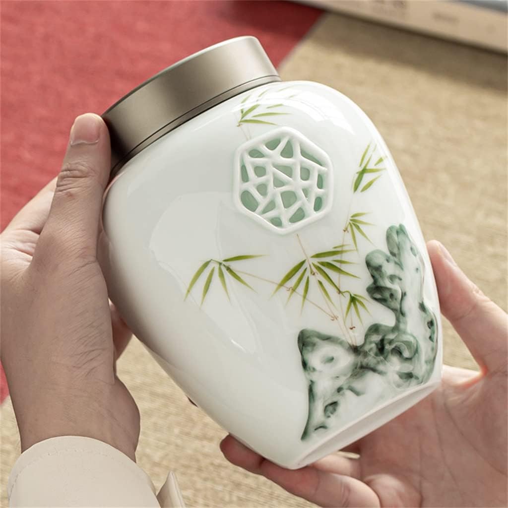 Ceramic tea pot storage tank travel portable airtight spice coffee sugar cone