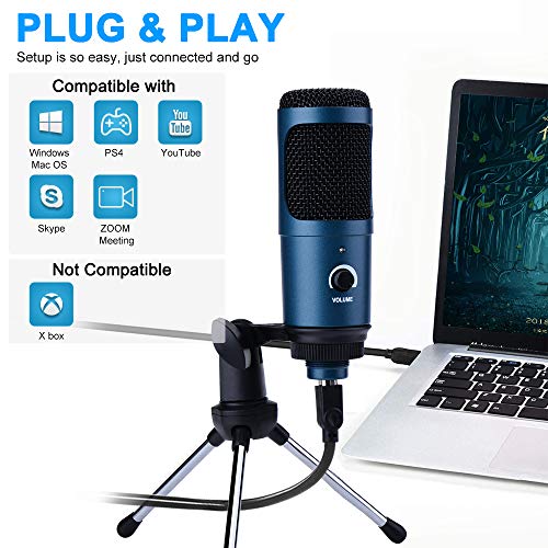 Guijiyi USB Mikrofon, PC Laptop Mikrofon, Kondensator Mikrofone, Hochempfindliches Latenzfreies Metallkondensator… – Bild 6