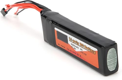 Miniatura 5 de Dilwe Batería Lipo 3S, batería Lipo de 11.1 V, 2200 mAh, 8C, batería Lipo de gran capacidad para control remoto, drones, coches, aviones, accesorios