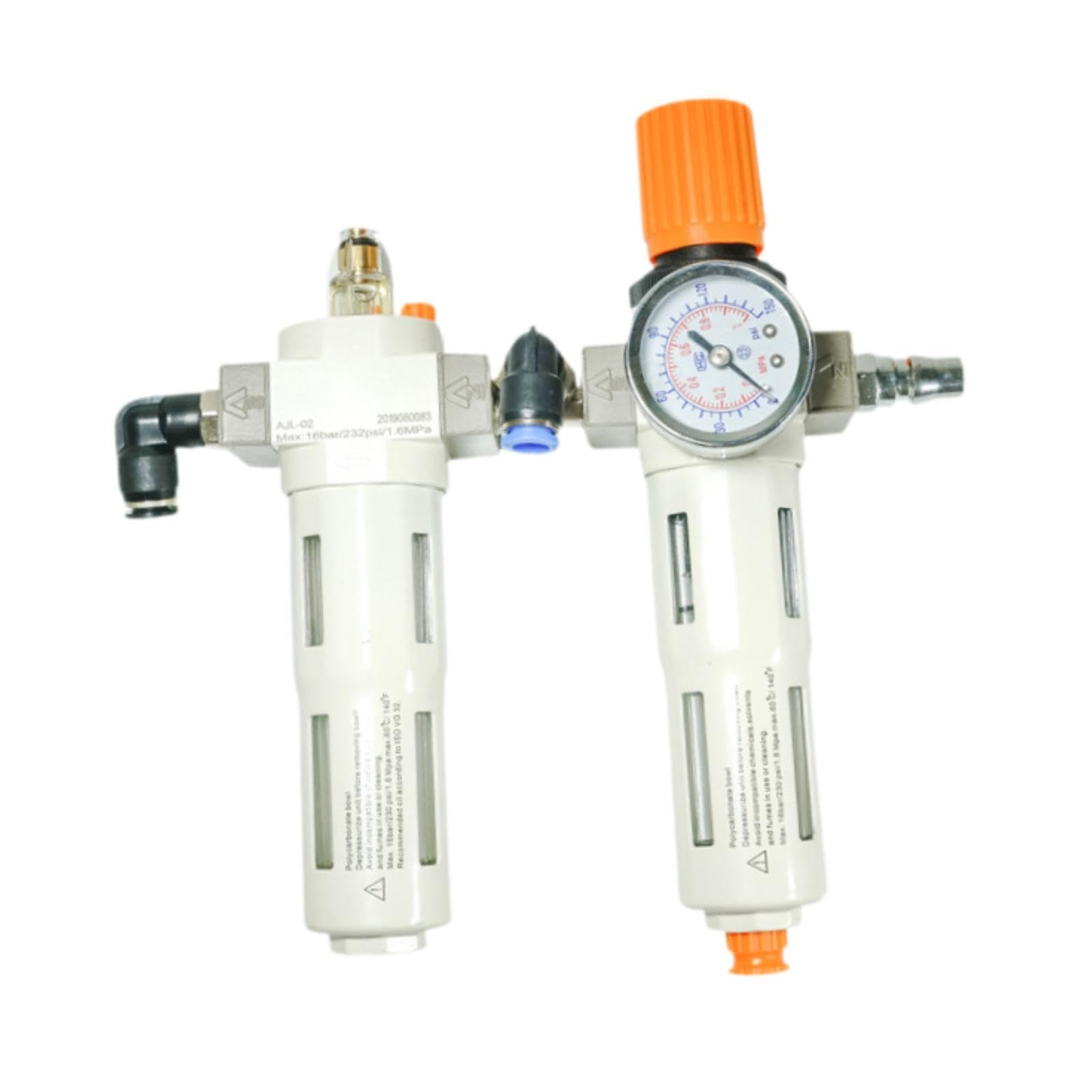 Separador de Aceite Y Agua Conector Medio Regulador de Presión para Desmontadora de Llantas Material Resistente Limpieza Sencilla Prolonga Vida Útil a, Conector Del Codo