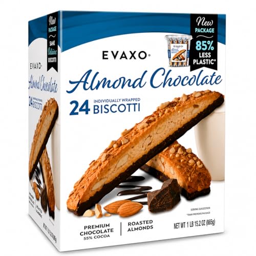 Evaxo Almond Dark Chocolate Cioccolati Biscotti, 1 pk. / 25 ct