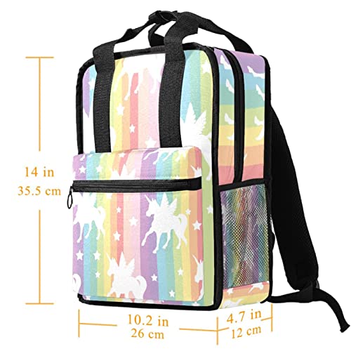 Sac à dos licorne arc-en-ciel pour garçon multicolore 35cm