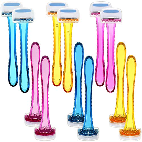 Honoson HONOSONWOMEN'S RAZOR-56 12 Pieces T Type Bikini Razor Disposable Women Small Durable Travel Accessories Women Razors Shaver Pubic Hair Removal Beauty Razor cover