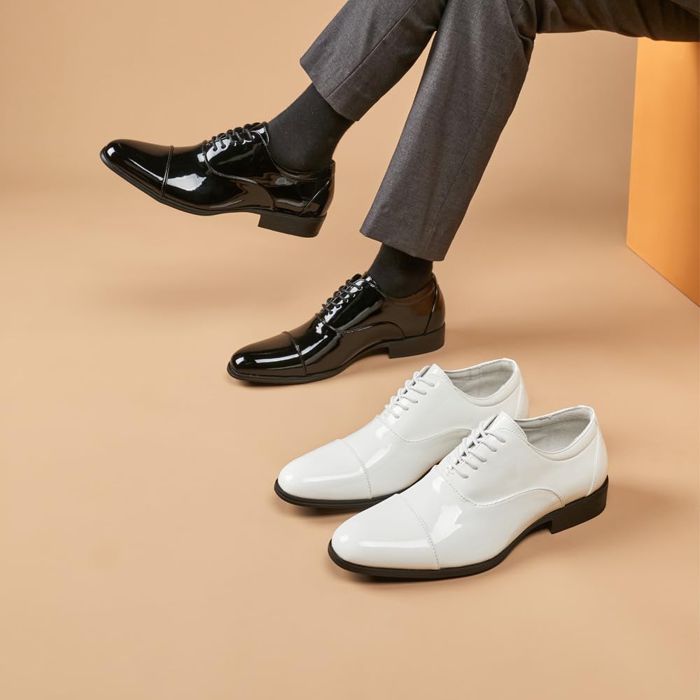 Zapatos de charol para hombre de estilo británico brillante con tres costuras, zapatos Oxford formales de negocios, zapatos de boda, zapatos de alto rendimiento