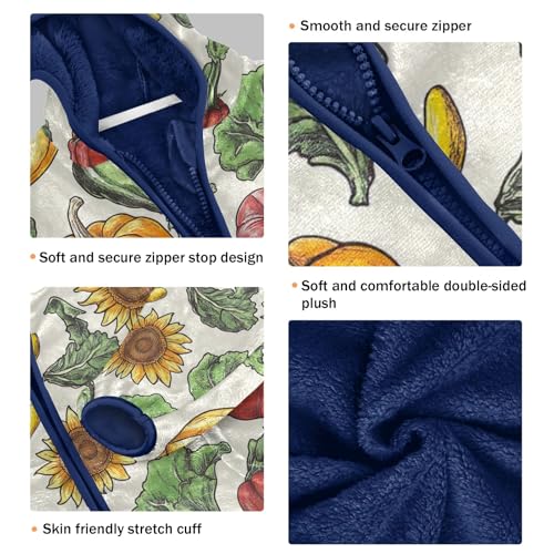 CHIFIGNO Girls Boys Fleece Jacket Printed Boys Jackets Toddler Boy Winter Clothes for Toddler Kids with Pockets3