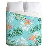 Society6 83 Oranges Tropic Palm Comforter Set with Pillowcase(s), King, Blue